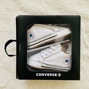 New Converse Chuck Taylor All Star Cribster Easy-On Size 2 Infant White w/box